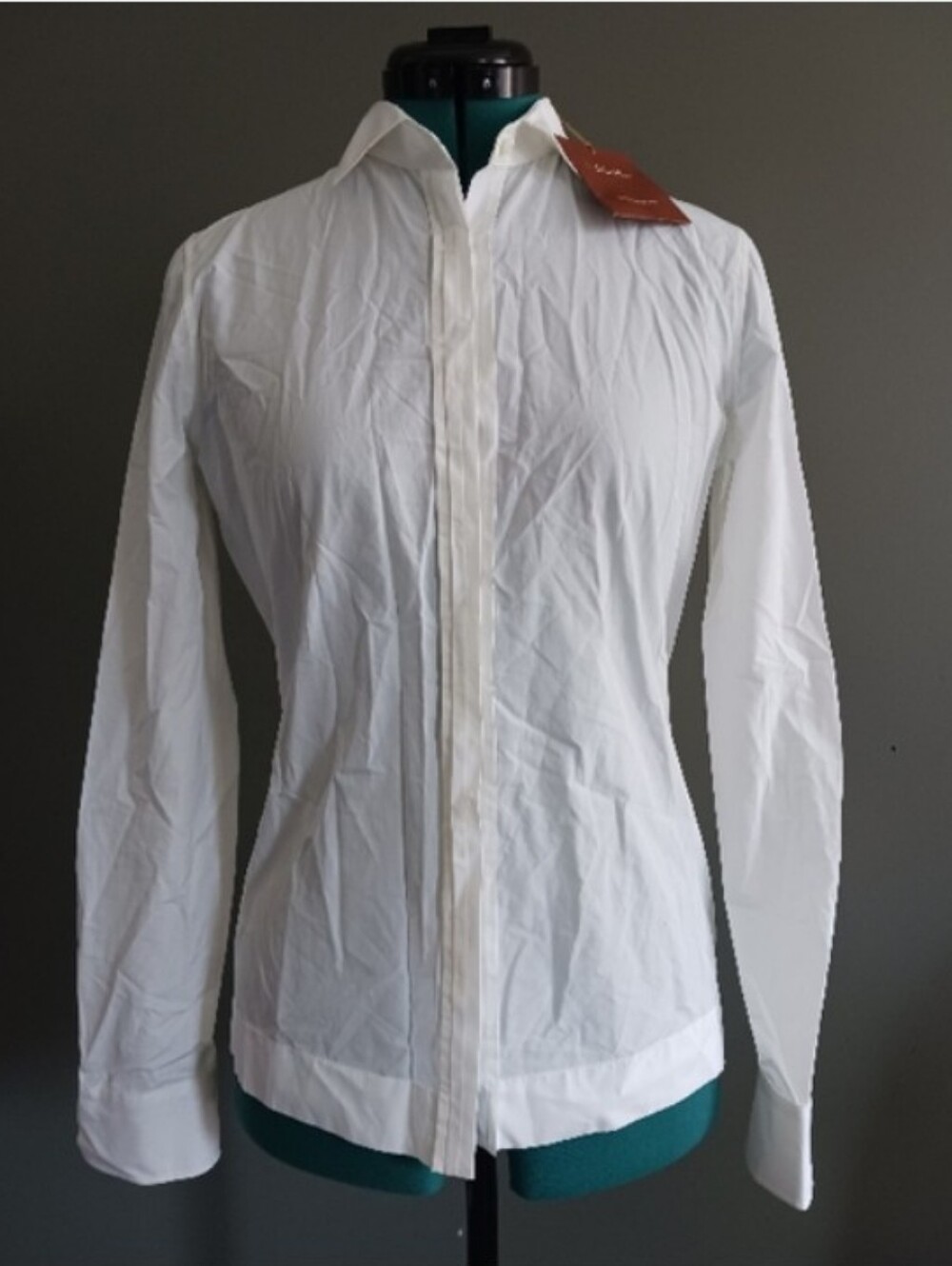 NWT Loro Piana White Cotton Buttondown Shirt Size IT 40